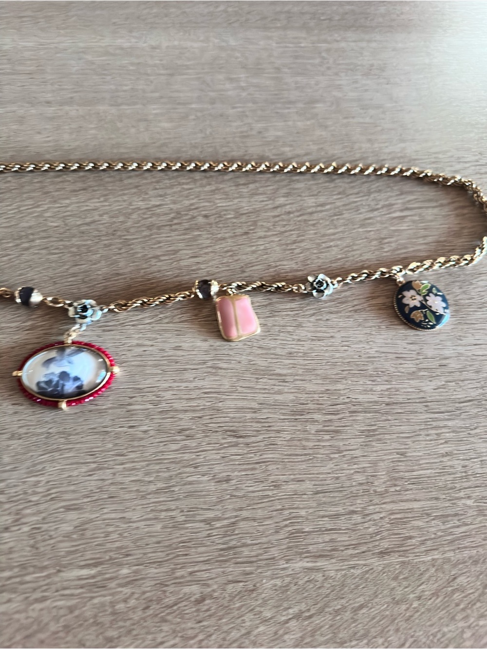 Zara Gold Tone Belt with Resin Charms - Picture 5 of 9
